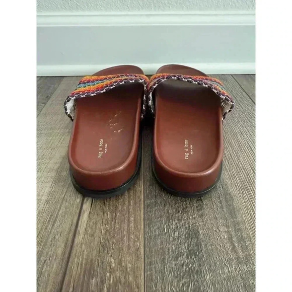 NWT Rag & Bone Bailey Rainbow Slides $325 LGBTQ Summer Crochet US 7 - Picture 5 of 11